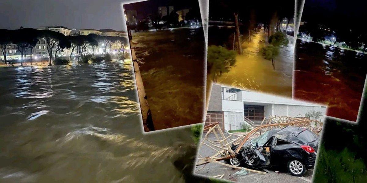 (FOTO/VIDEO) Kolaps u Italiji nakon strašne oluje!  Kran pao u Rimu, u delovima Đenove poplave, ljudi hitno evakuisani!