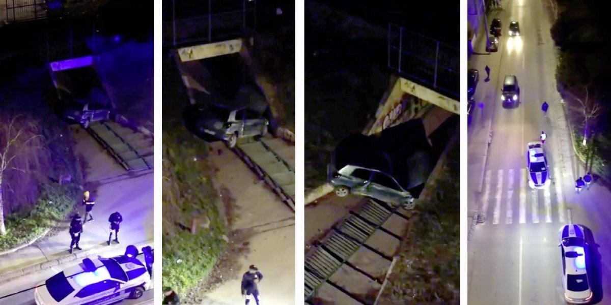 Nesvakidašnja nesreća u Nišu: Žena automobilom sletela sa puta, pa uletela u pešački prolaz (VIDEO)