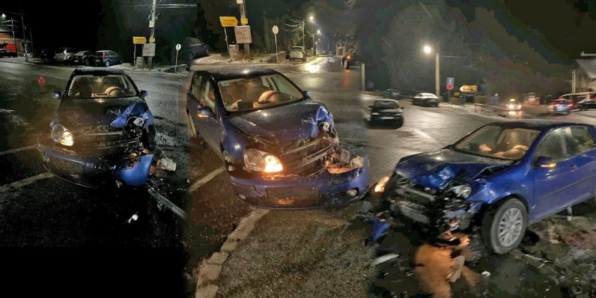 Teška saobraćajna nesreća: Vozač u bekstvu, troje ljudi povređeno, među njima i maloletnik (FOTO)