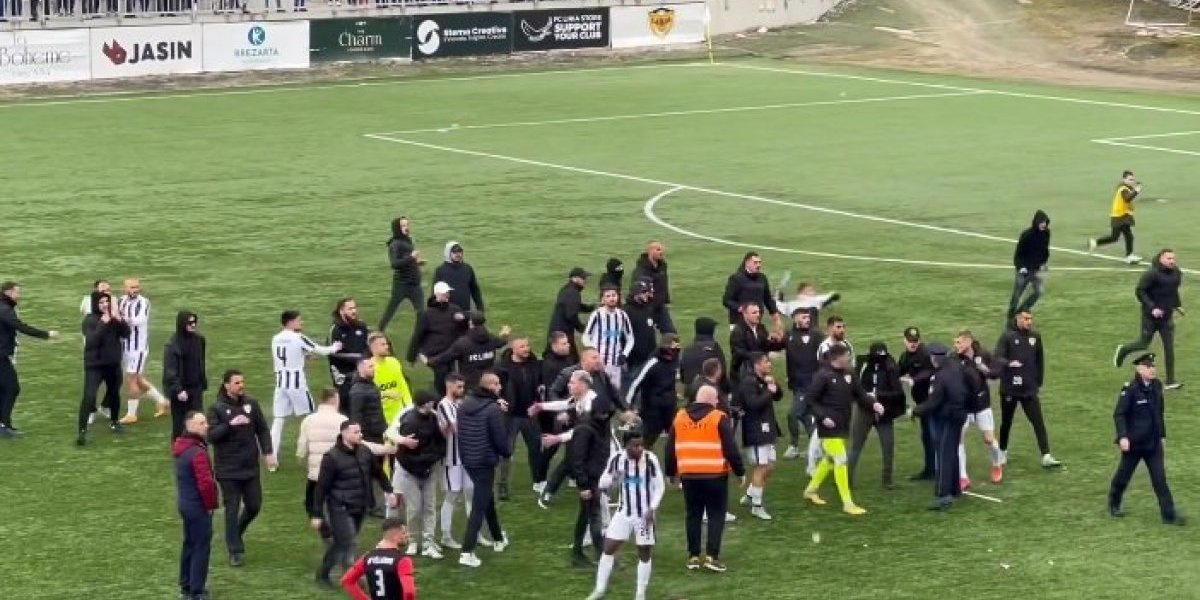 Skandal nad skandalima! Šiptari tukli igrače nasred terena (VIDEO)