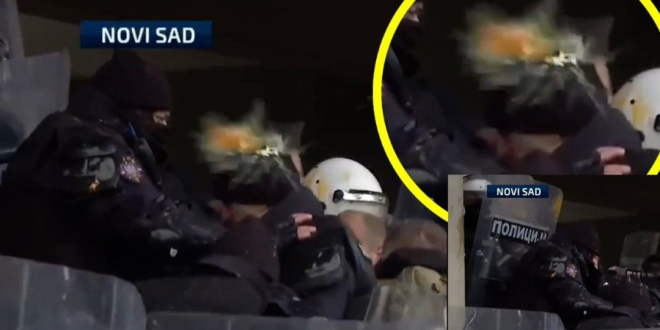 Policajac pogođen u glavu u Novom Sadu! Ovo samo srpska policija može da trpi - pogledajte trenutak pogotka (VIDEO)