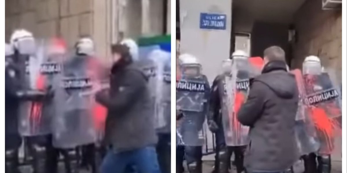 (VIDEO) NASILNIK! Pogledajte kako Brajan Brković provocira policiju: Za ovo bi na Zapadu ostao bez rebara!