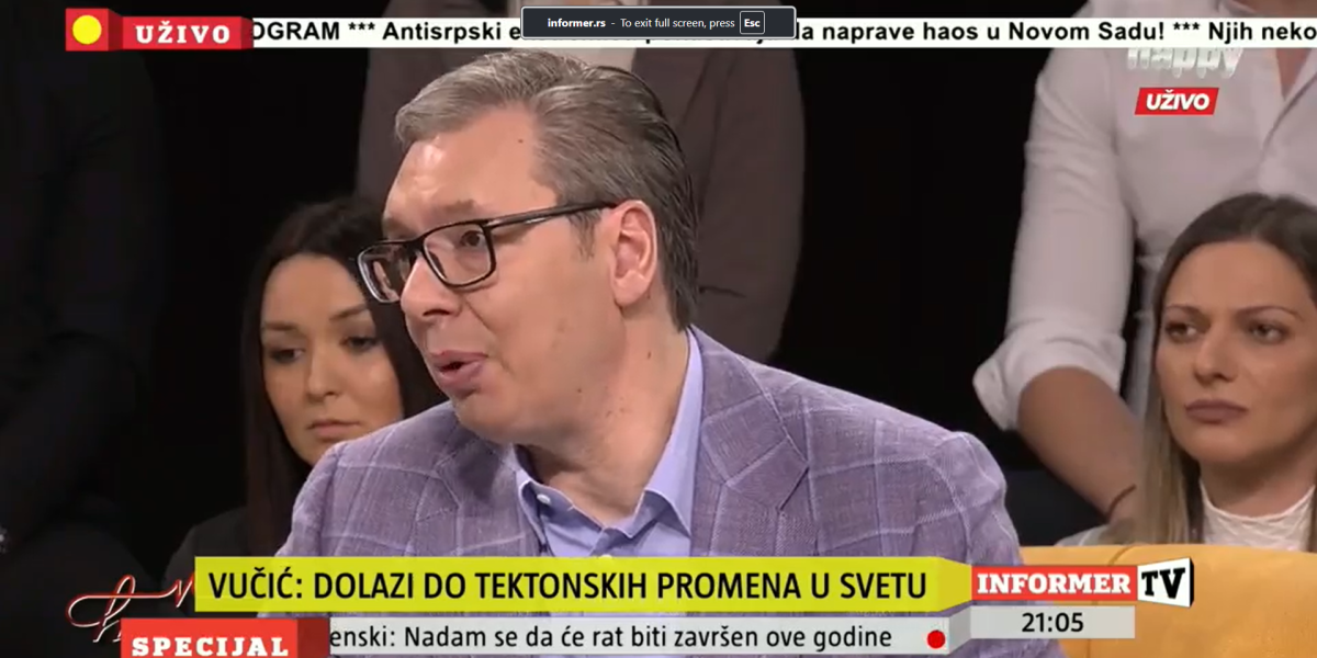 "Srbija mora da ostane odgovorna!" Vučić: Američka i ruska politika više nisu odvojene, one su postale spojene