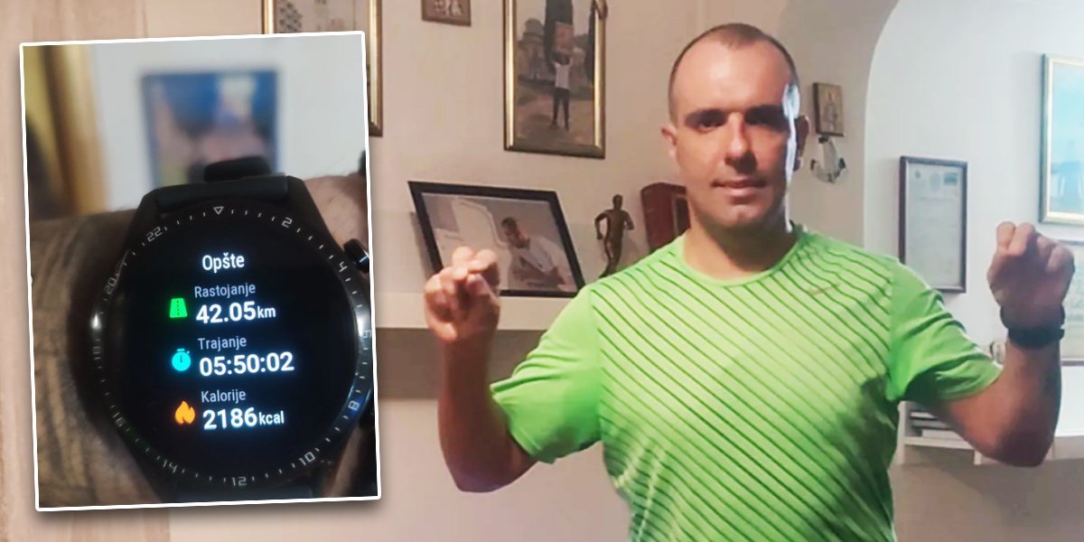 (VIDEO) Tutanj kroz kuću! Istrčao maraton u vunenim čarapama!