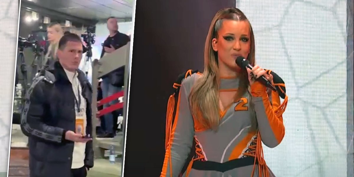 Kakav dasa! Dečko Mimi Mercedez došao da je podrži na PZE, svima pale vilice kad su ga ugledali