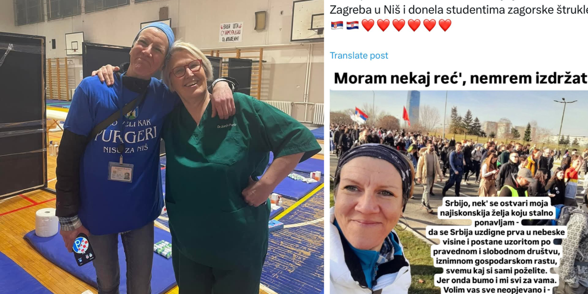 Iz Hrvatske došli da pale Srbiju: Ustaškinja koja se zaklinje u "Oluju" podržava protest u Nišu