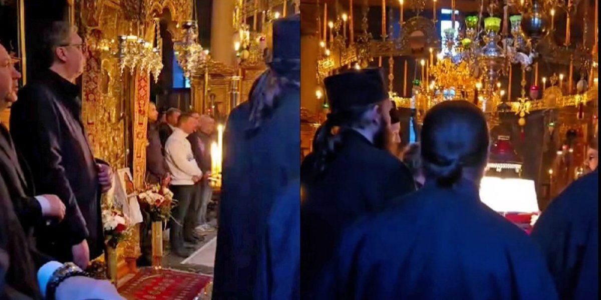 Srbija je nepobediva! Vučić prisustvovao liturgiji povodom početka Vaskršnjeg posta (VIDEO)