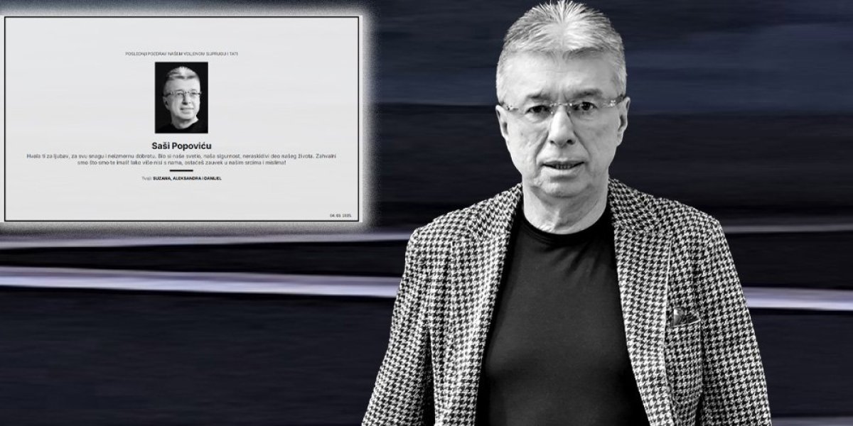 Srce da ti prepukne! Suzana sa decom objavila čitulju za Sašu: "Bio si naša sigurnost!"