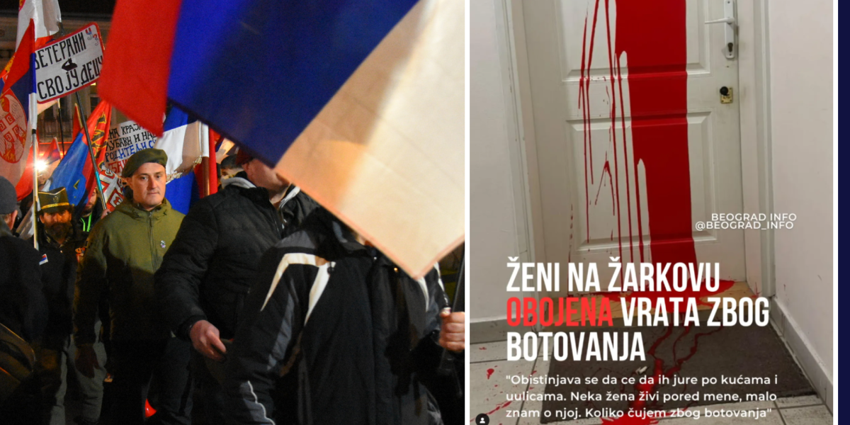 Čist fašizam opozicionih ekstremista! Ženi u Žarkovu prosuli farbu na vrata, kriva im zbog "botovanja"?!