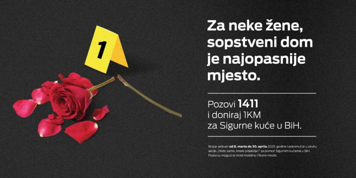 Niste same, imate prijatelje! M:tel daje 100.000 KM za Sigurne kuće u BiH