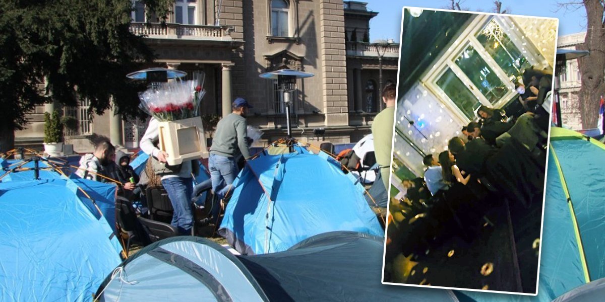 Dve slike Srbije! Dok se studenti koji hoće da uče bore za obrazovanje, blokaderi piju sa političarima-nasilnicima