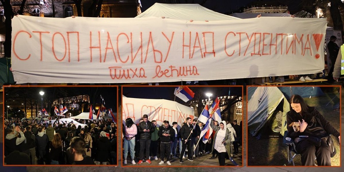 SVE VEĆA PODRŠKA STUDENTIMA KOJI ŽELE DA UČE! Nema prasića i muzike u Pionirskom parku - evo šta rade (FOTO/VIDEO)