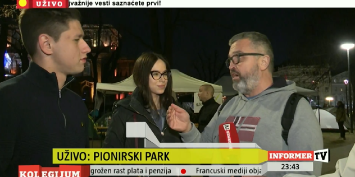 "Došao je sa detetom i krenuo da šamara"! Studenti koji žele da uče otkrili kako je došlo do napada u Pionirskom parku (FOTO)