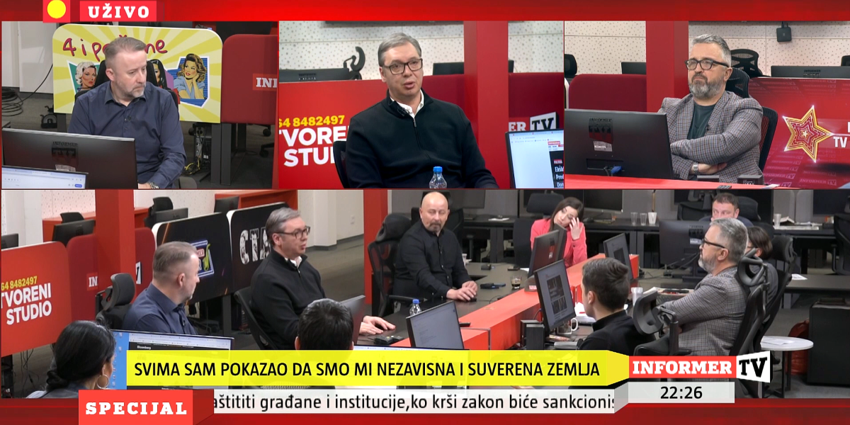 JAKA PORUKA PREDSEDNIKA VUČIĆA NA INFORMER TV! Pogledajte intervju koji je celu Srbiju digao na noge (VIDEO)