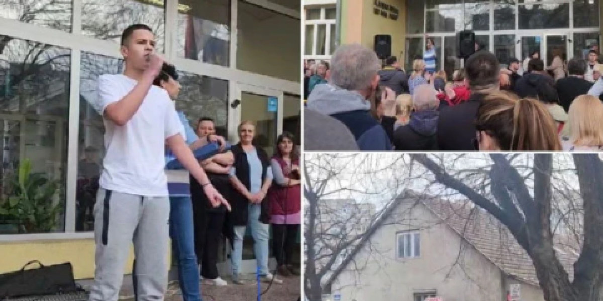 Sramne scene! Opozicija napadala roditelje dece koja žele da uče ispred škole "Ivo Lola Ribar" u Novom Sadu (VIDEO)