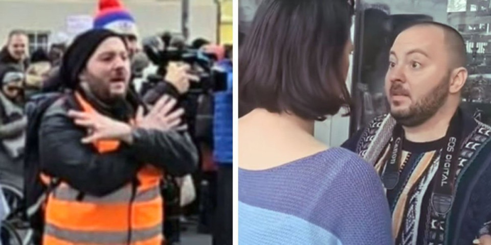 Kurtijevac opet napada! Pokazivao simbol Velike Albanije, a sada pokušao nasilno da prekine proteste roditelja (VIDEO)