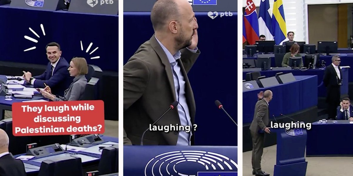 Skandal u Evropskom parlamentu! Poljski ministar se smejao tokom rasprave u Gazi, član parlamenta mu zapušio usta! (VIDEO)