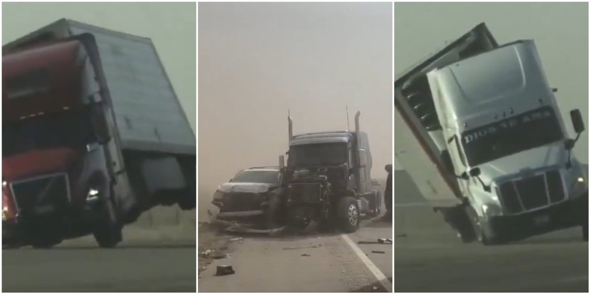 Kataklizma u Americi! Velika peščana oluja prevrtala kamione kao igračke, ima mrtvih, buknulo 100 požara! (VIDEO)
