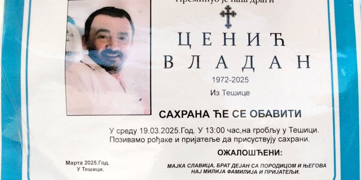 Umrlica za Vladana Cenića