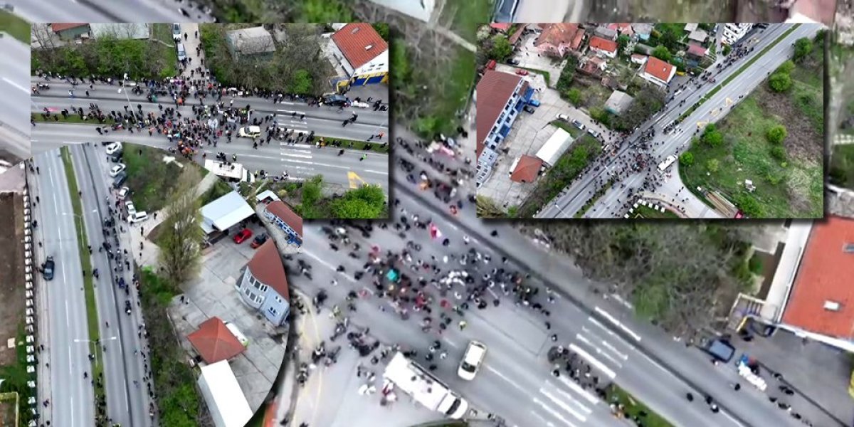 NEMA LAŽI, NEMA PREVARE! Dron pokazuje koliko se blokadera nalazi ispred Informer TV! (VIDEO)