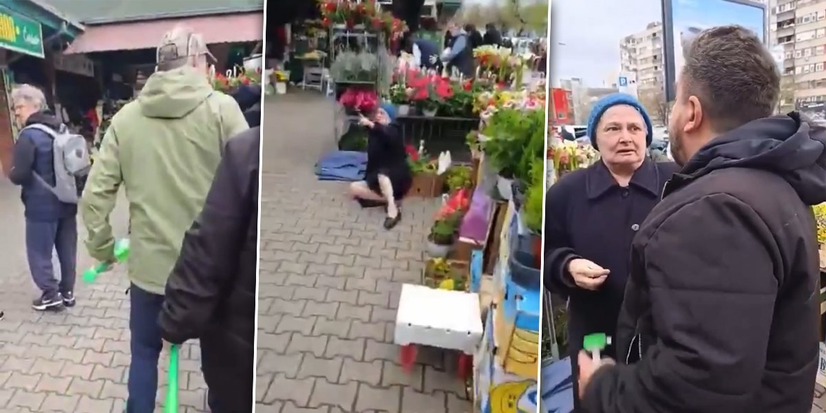 Ovom ludilu mora da se stane na put! Blokaderi u Novom Sadu srušili stariju ženu na pod! (VIDEO)