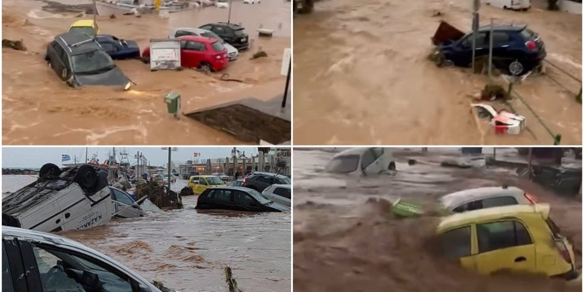 (FOTO/VIDEO) Potop u Grčkoj! Bujice nose vozila, kamenje i odroni zatrpali puteve! Proglašena uzbuna u hitnim slučajevima!