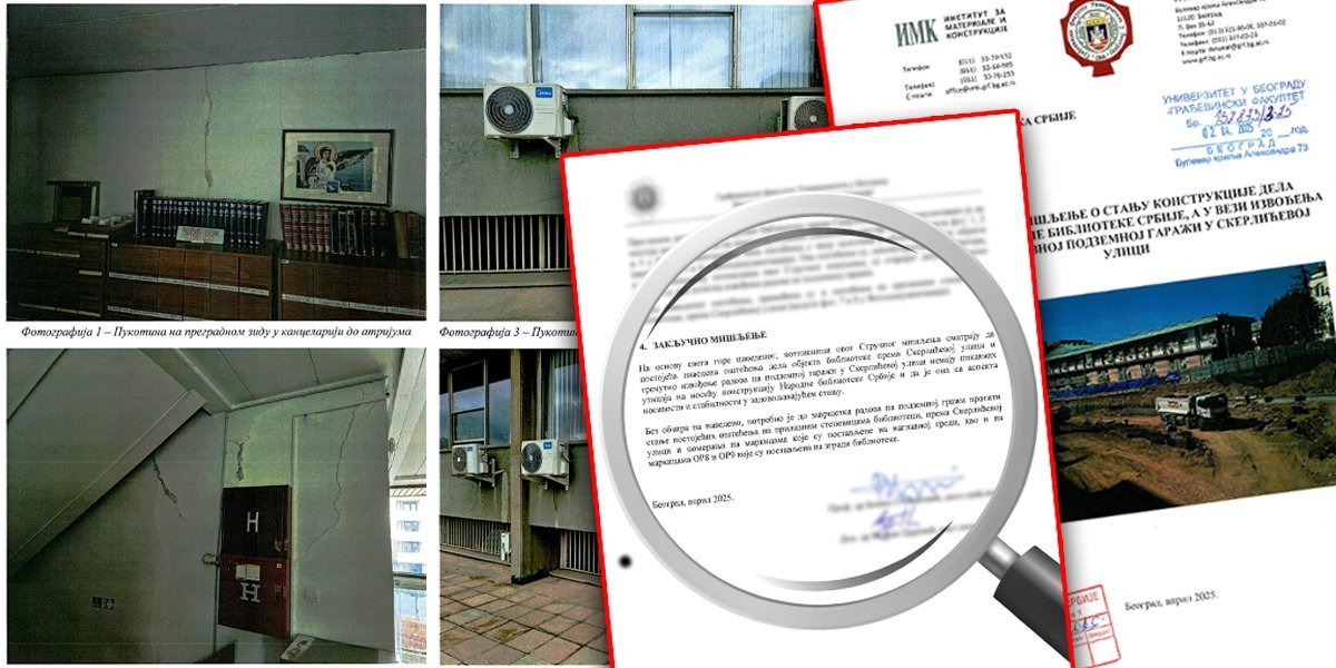 Građevinski fakultet potvrdio da izgradnja garaže u Skerlićevoj ulici ne ugrožava objekat Narodne biblioteke