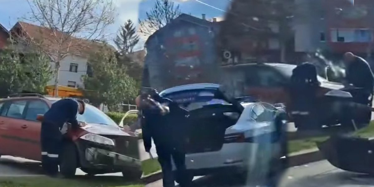 Saobraćajna nezgoda u Nišu! Delovi automobila rasuti po putu (VIDEO)