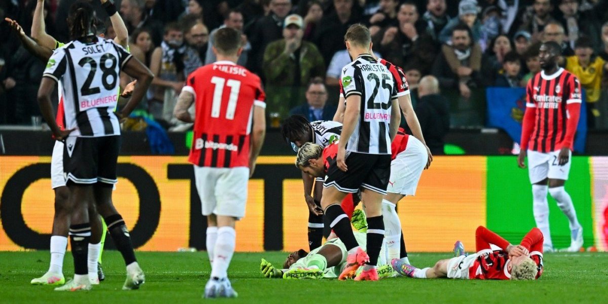 (FOTO/VIDEO) Stravične scene! Golman Milana Majk Menjon nepomično ležao na travi, igrači se hvatali za glavu