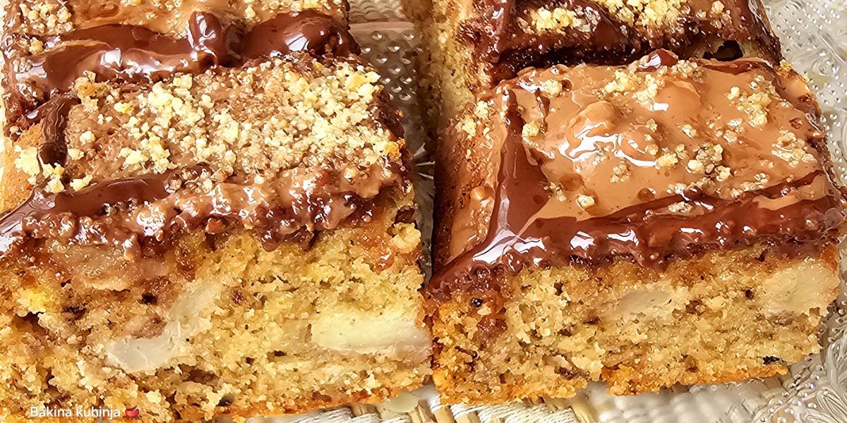 Kolač bez brašna sa jabukama, keksom i orasima! Poslastica san snova (VIDEO)