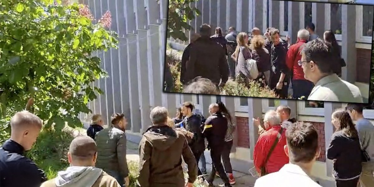 Ovako je počeo teror u Novom Sadu - Blokaderi napravili haos ispred zgrade DIF-a i sprečili profesore da uđu na fakultet! (VIDEO)