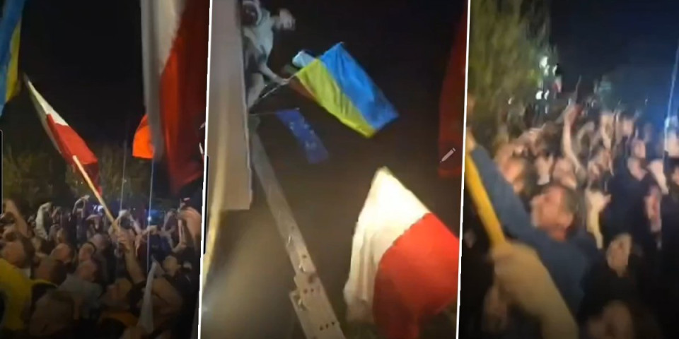 (VIDEO) Poljaci rastrgli ukrajinsku zastavu! Viču "ovo je Poljska" i bacaju obeležja - Kijev dozlogrdio svima!