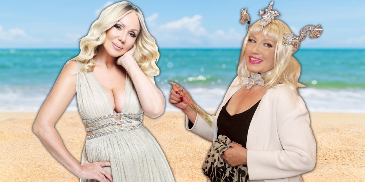 (FOTO 18+) Rani radovi pevačica! Lepa Brena maže Nadu Topčagić šlagom po golim grudima!