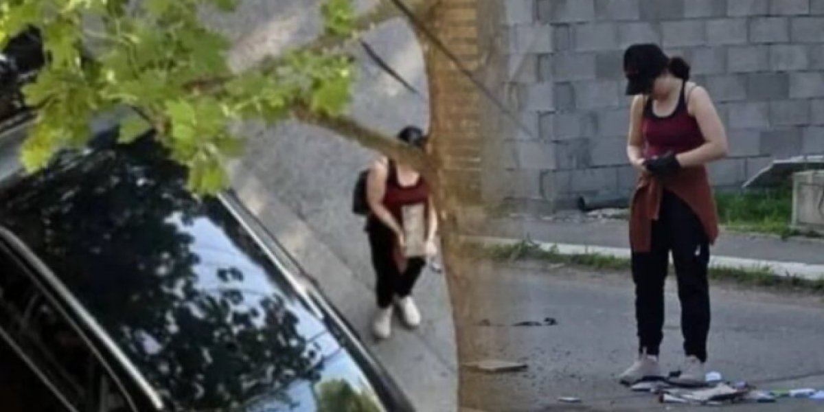 Bacala cigle na auto, staklo lomila motkama! Žena demolirala automobil usred bela dana i samo odšetala(FOTO/VIDEO)