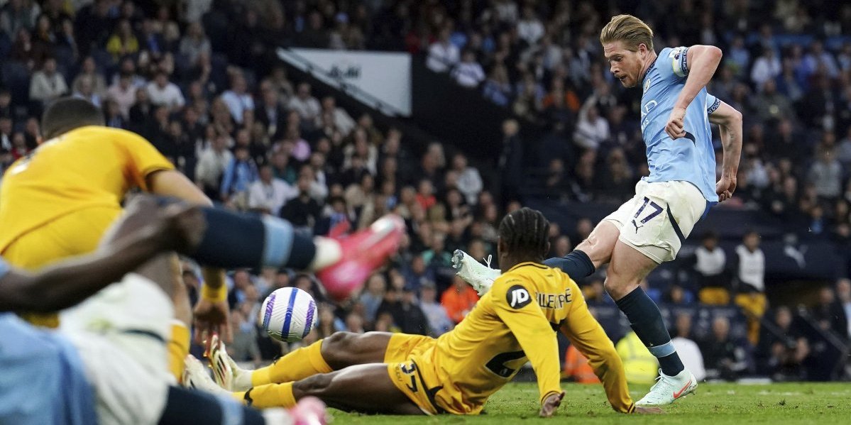 Minimalac za krupan korak ka Ligi šampiona! De Brujne obezbedio pobedu Sitiju i prekinuo trijumfalni niz "vukova"! (VIDEO)