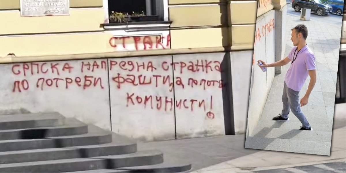 Ispisivao nepismene i neprimerene grafite! Uhapšen muškarac koji je uništio zgradu Skupštine grada Užica! (FOTO)