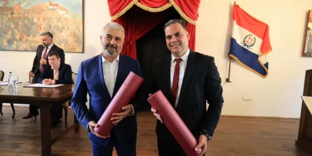 Dobitnici Đurđevdanske nagrade - Saša Pilipović, glumac Knjaževsko-srpskog teatra i Aleksandar Radović, profesor muzike i kompozitor