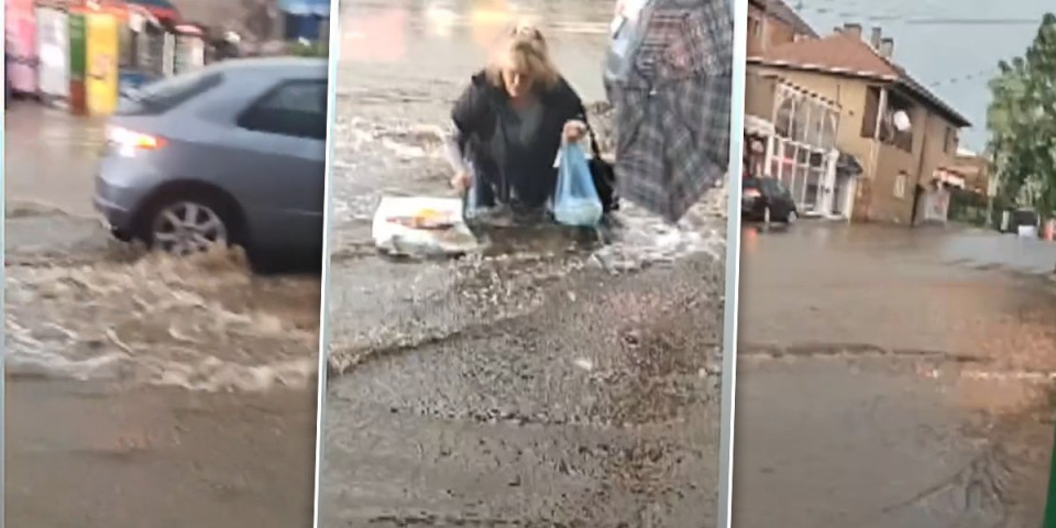 Strahovite slike iz Mladenovca! Žena upala u bujicu (VIDEO)