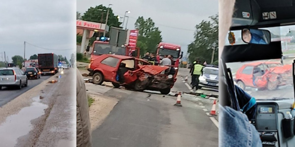 Vozač bio pod dejstvom narkotika! Preticao kolonu, pa se ''golfom'' zakucao u ''ladu'' (FOTO)