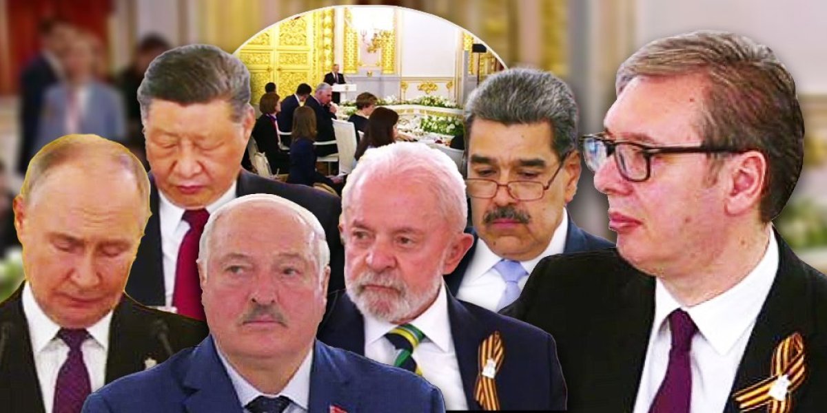 Pogledajte kako izgleda svečana večera u Kremlju! Vučić za stolom sa najvećim svetskim liderima (FOTO, VIDEO)