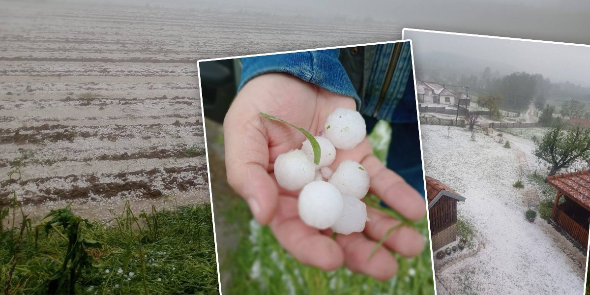 Nevreme pustoši Srbiju: Grad veličine oraha sručio se u ovaj kraj