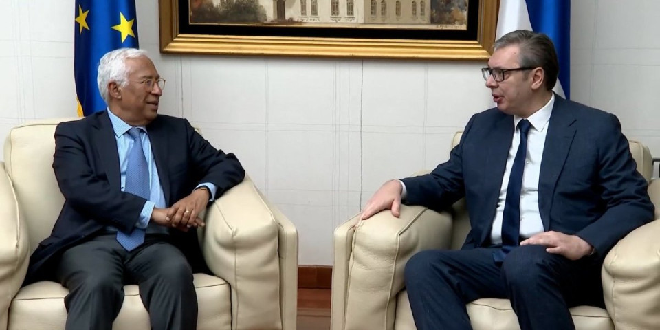 "Dobro došli u Srbiju, dragi Antonio!" - Vučić dočekao predsednika Evropskog saveta