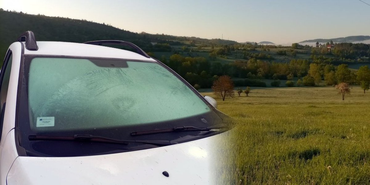 Maj, a steglo ko zima - Jutros se ovde sve beli, zaledile i šoferšajbne