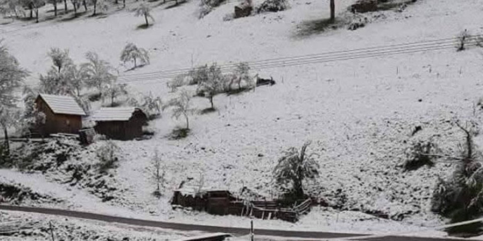 Pao sneg! U komšiluku veje kao usred zime, pogledajte neverovatne snimke! (VIDEO)