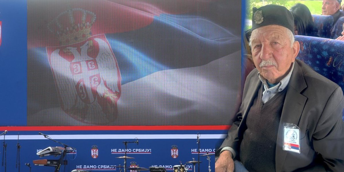 Najstariji učesnik skupa u Nišu: Starina Ivo Pisarević na Svenarodnom saboru (FOTO)