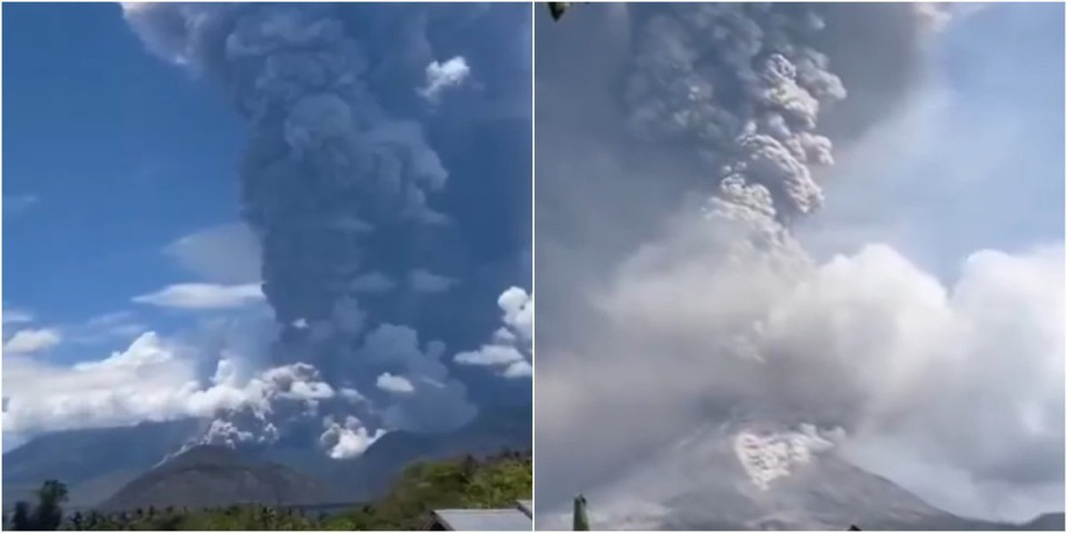 (VIDEO) Drama! Vulkan eruptirao, kilometarski pepeo se diže u atmosferu: Proglašen najviši stepen uzbune