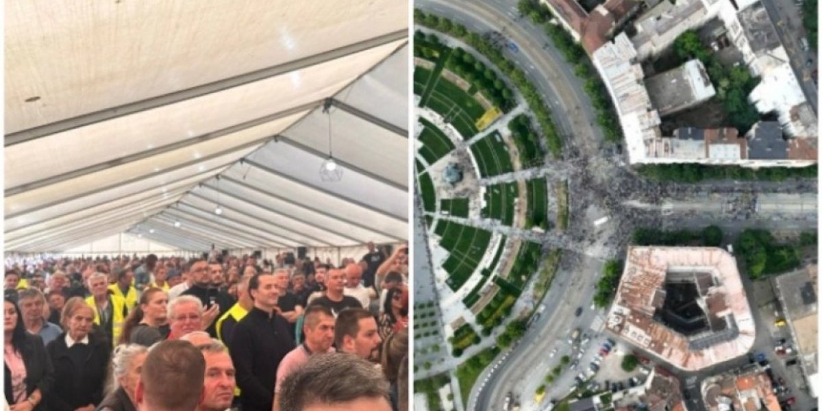 Snimci sve govore: Vučić okupio više ljudi pod šatorima u zaječarskim selima nego blokaderi u Beogradu (FOTO)