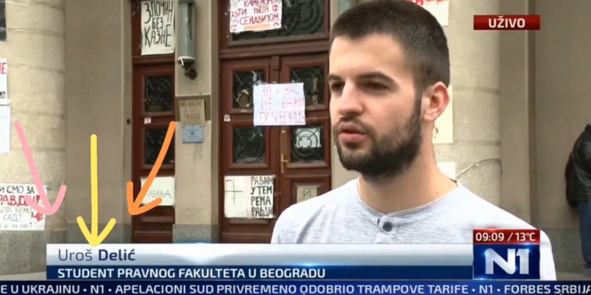 Funkcioner opozicione stranke blokira rad Pravnog fakulteta: Šolakovi mediji ga predstavljaju kao "studenta" (VIDEO)