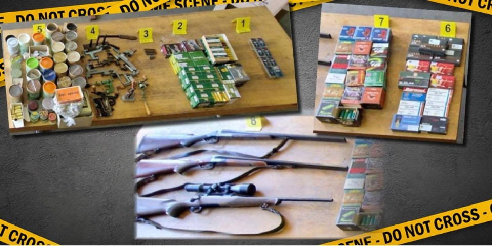 Uhapšen muškarac u Beloj Crkvi: Policija mu pronašla arsenal oružja (FOTO)