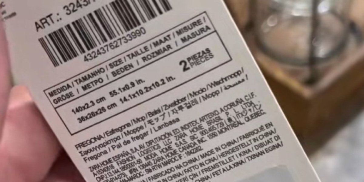 Cena "Zara Home" džogera